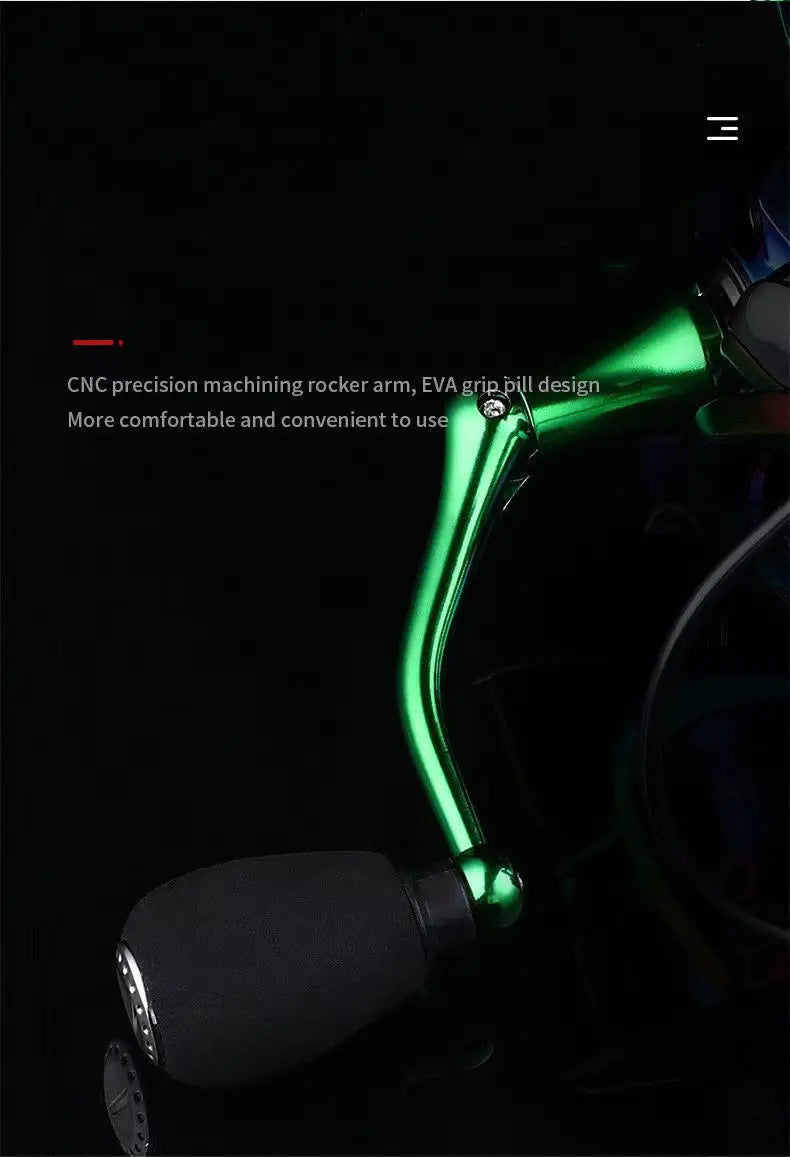 Colorful Metal Spinning Reel 1000-6000 Long Casting Fishing Reel Gapless Black Fishing Reel 5.0 High Speed