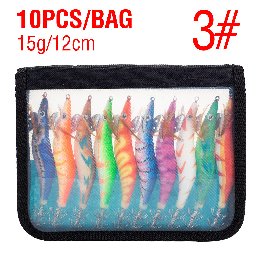 INTENSA ATOLL Ensemble de 10 leurres spéciaux phosphorescents pour crevettes, calmars et seiches