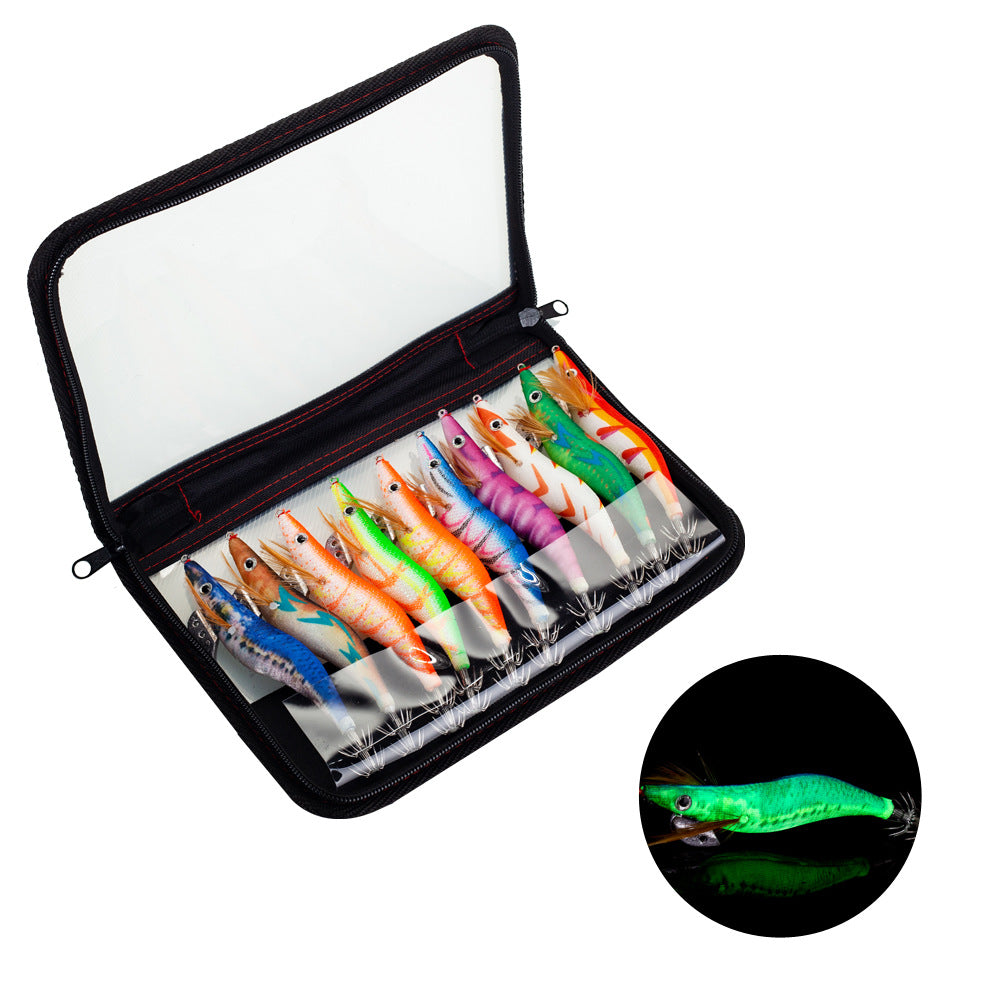 INTENSA ATOLL Ensemble de 10 leurres spéciaux phosphorescents pour crevettes, calmars et seiches