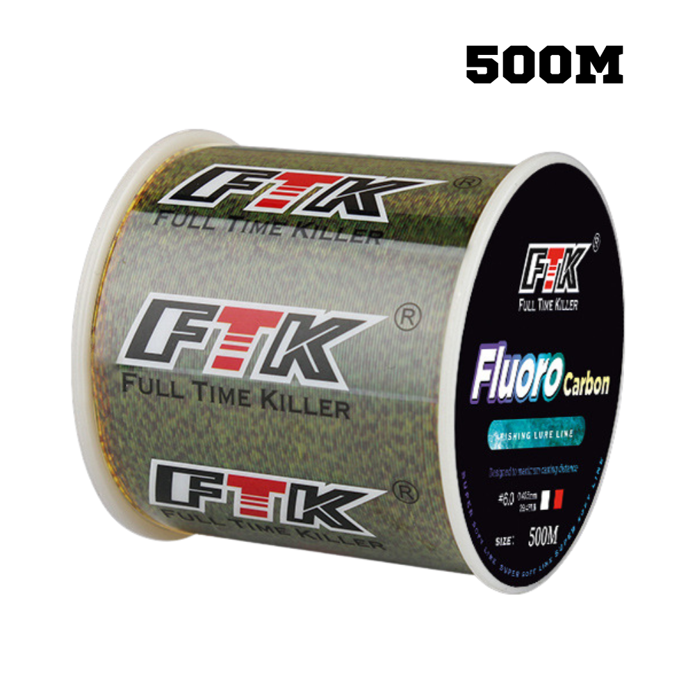 FTK 300/500m Invisible Fluorocarbon Coating Fishing Leader Line