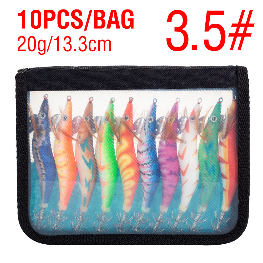 INTENSA ATOLL Ensemble de 10 leurres spéciaux phosphorescents pour crevettes, calmars et seiches