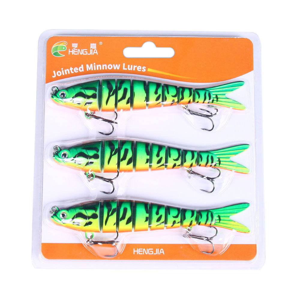 Leurre de pêche multi-sections HENG JIA - PACK DE 3 PIÈCES 13,7 CM 