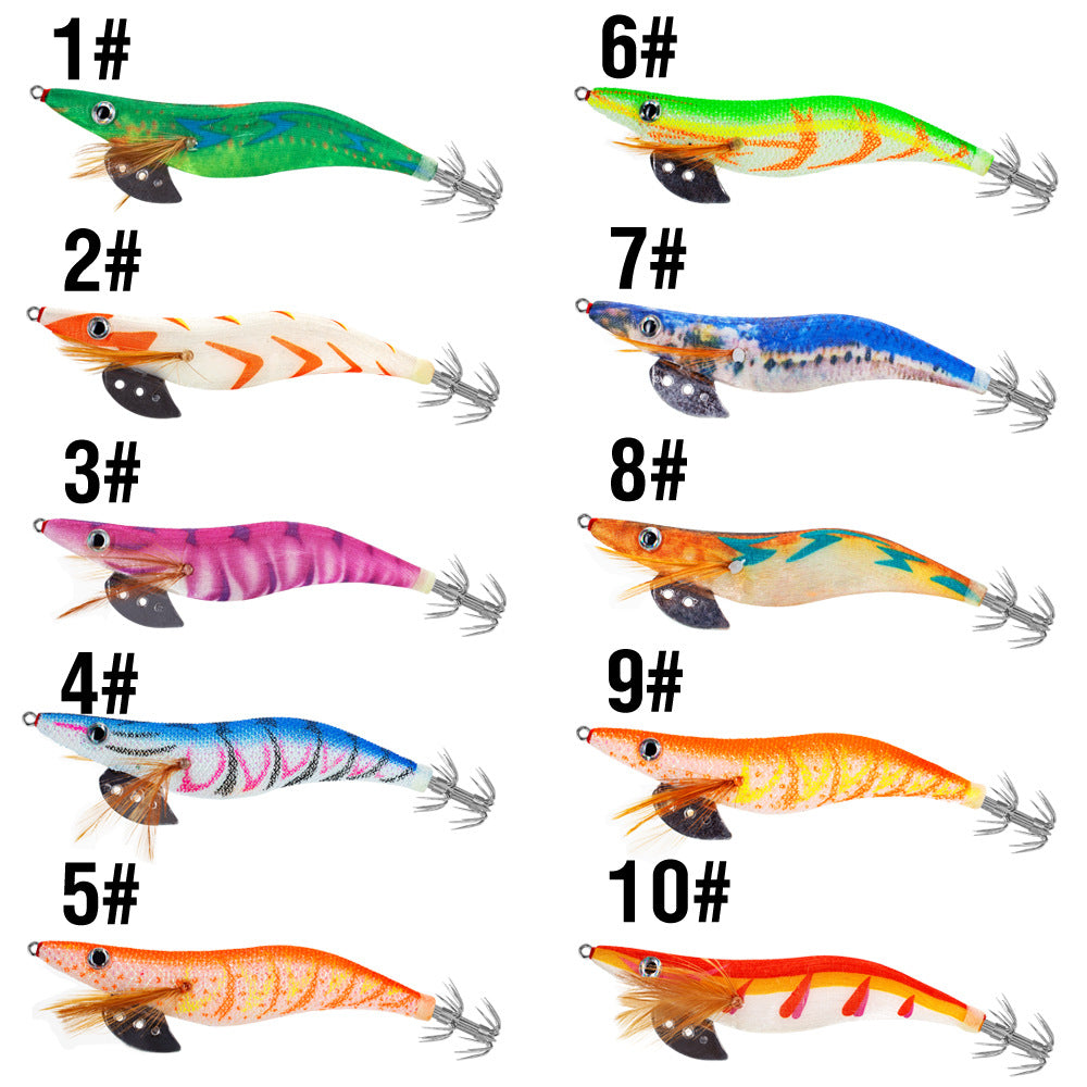 INTENSA ATOLL Ensemble de 10 leurres spéciaux phosphorescents pour crevettes, calmars et seiches 