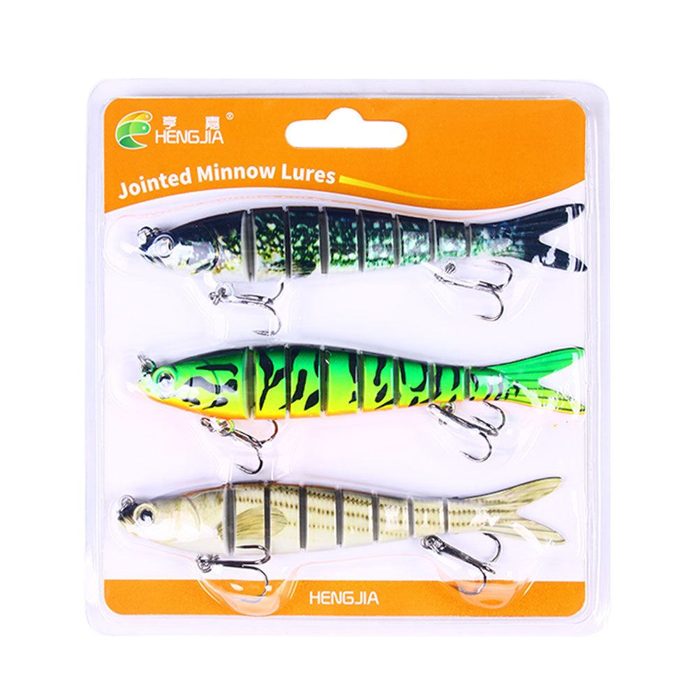 Leurre de pêche multi-sections HENG JIA - PACK DE 3 PIÈCES 13,7 CM 