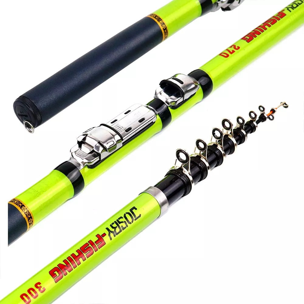 Canne à pêche et moulinet à lancer ultra-légers et portables en fibre de carbone JOSBY 