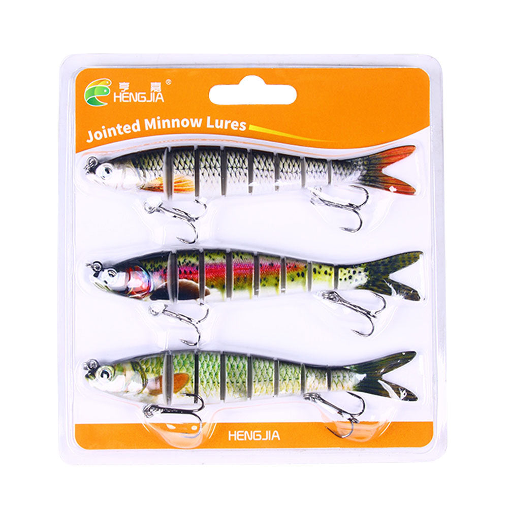 Leurre de pêche multi-sections HENG JIA - PACK DE 3 PIÈCES 13,7 CM 