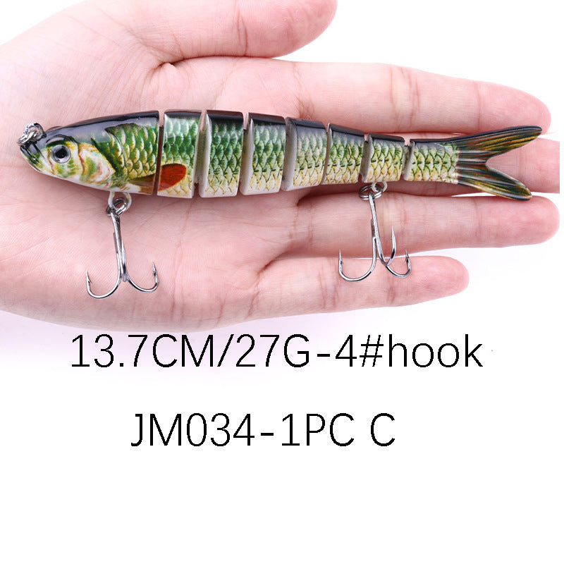 Leurre de pêche multi-sections HENG JIA - PACK DE 3 PIÈCES 13,7 CM 