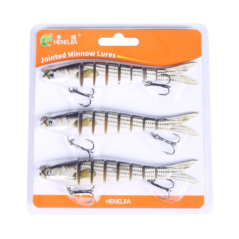 Leurre de pêche multi-sections HENG JIA - PACK DE 3 PIÈCES 13,7 CM 