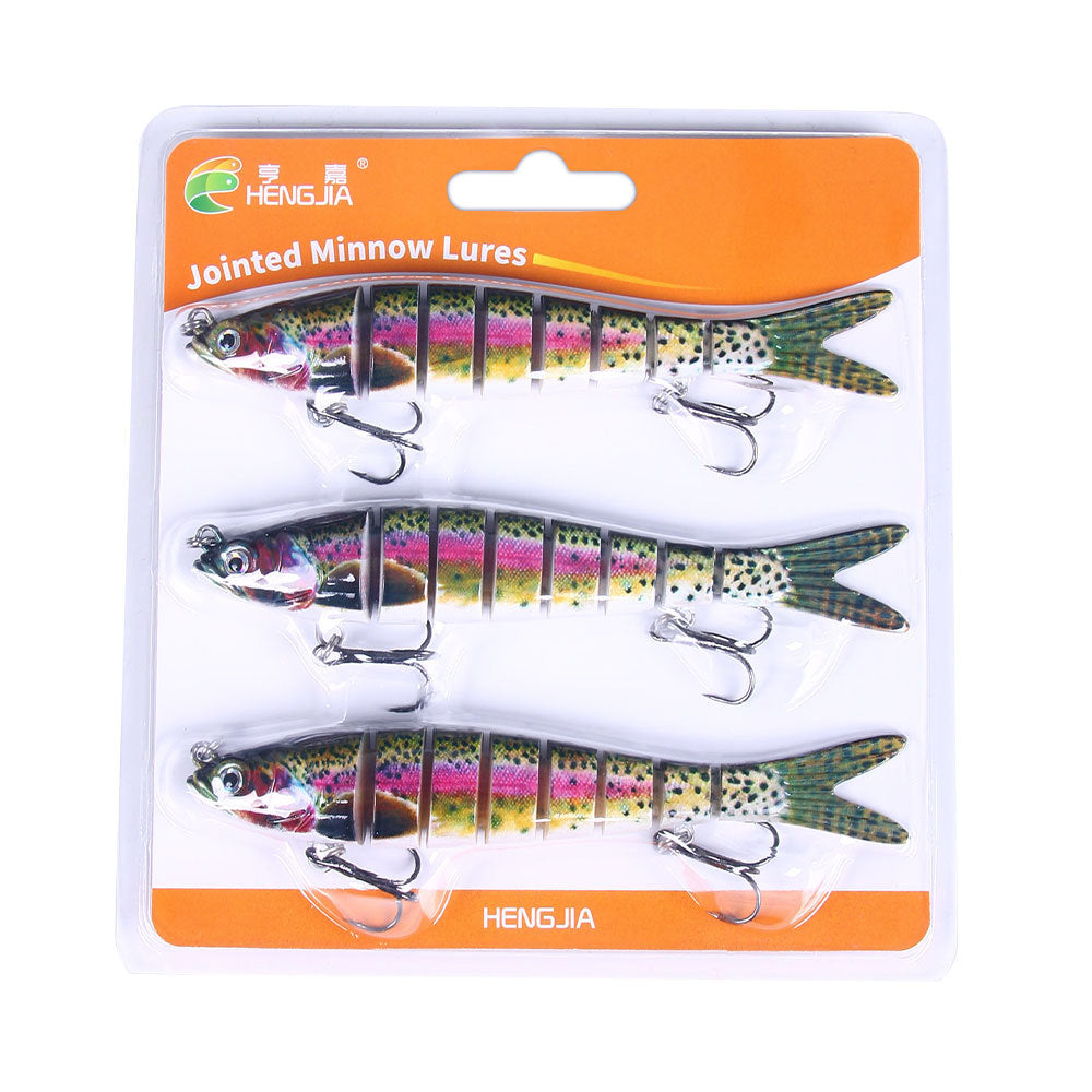 Leurre de pêche multi-sections HENG JIA - PACK DE 3 PIÈCES 13,7 CM 
