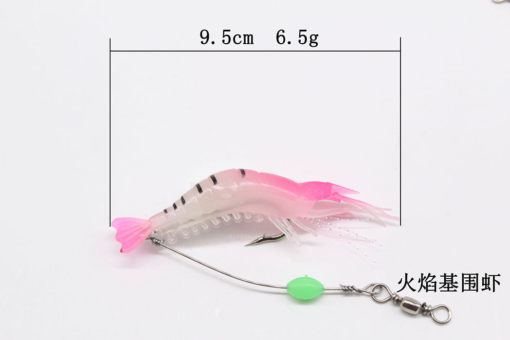 Leurre artificiel crevette avec hameçon 9 cm/6 g 
