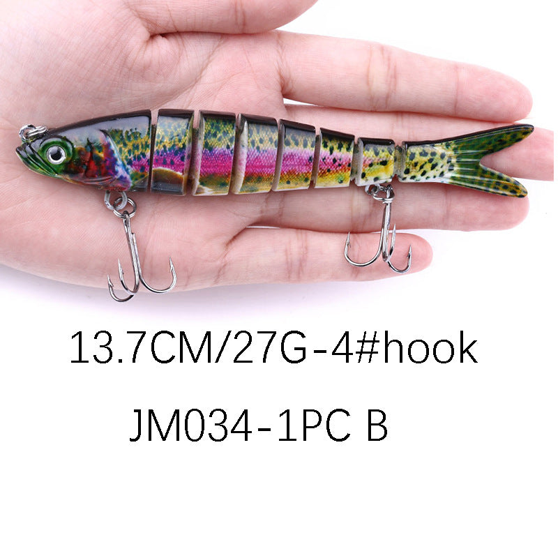 Leurre de pêche multi-sections HENG JIA - PACK DE 3 PIÈCES 13,7 CM 