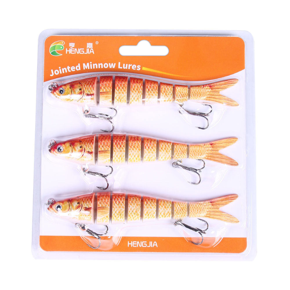 Leurre de pêche multi-sections HENG JIA - PACK DE 3 PIÈCES 13,7 CM 