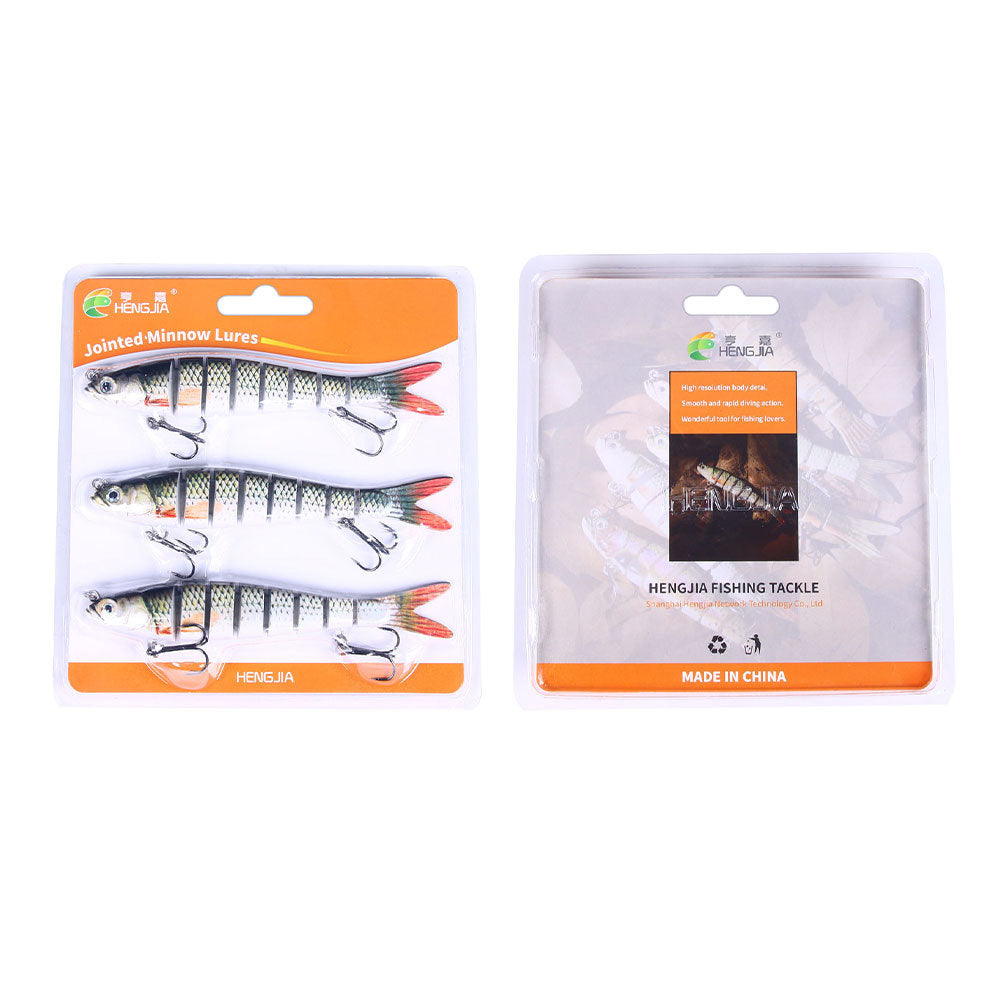 Leurre de pêche multi-sections HENG JIA - PACK DE 3 PIÈCES 13,7 CM 
