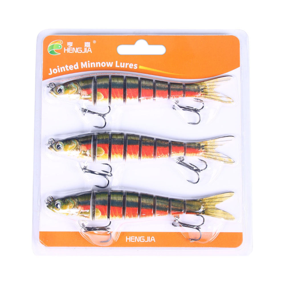 Leurre de pêche multi-sections HENG JIA - PACK DE 3 PIÈCES 13,7 CM 