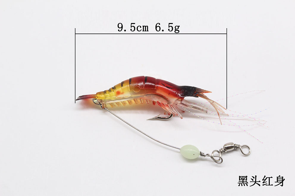 Leurre artificiel crevette avec hameçon 9 cm/6 g 