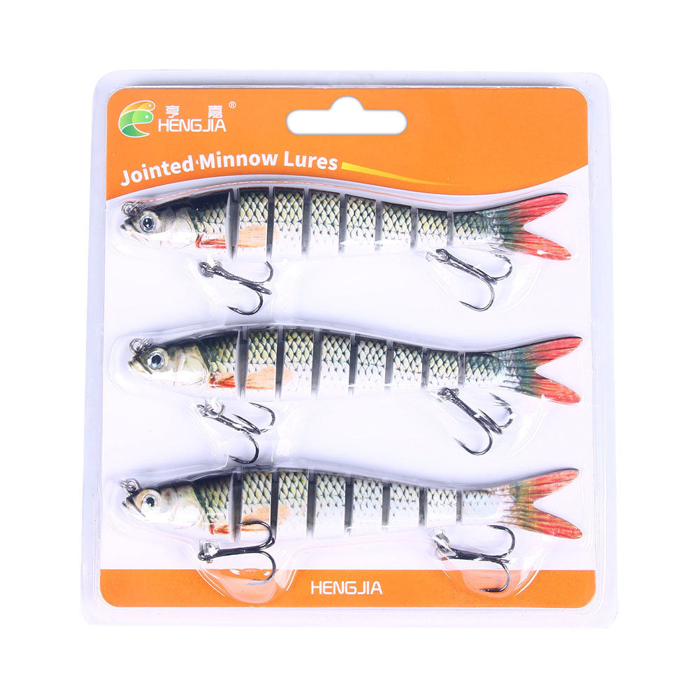 Leurre de pêche multi-sections HENG JIA - PACK DE 3 PIÈCES 13,7 CM 