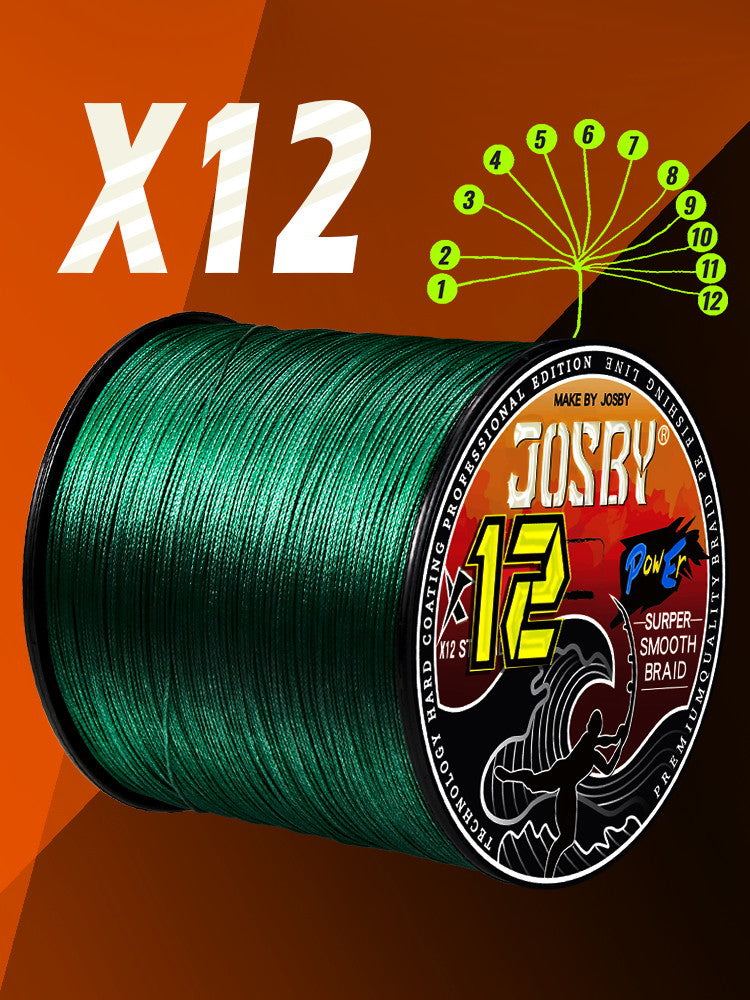 Ligne de pêche tressée PE JOSBY 12 brins