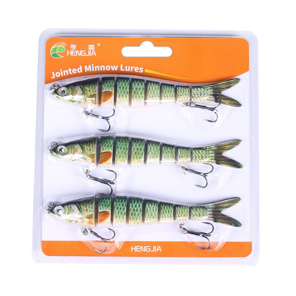 Leurre de pêche multi-sections HENG JIA - PACK DE 3 PIÈCES 13,7 CM 