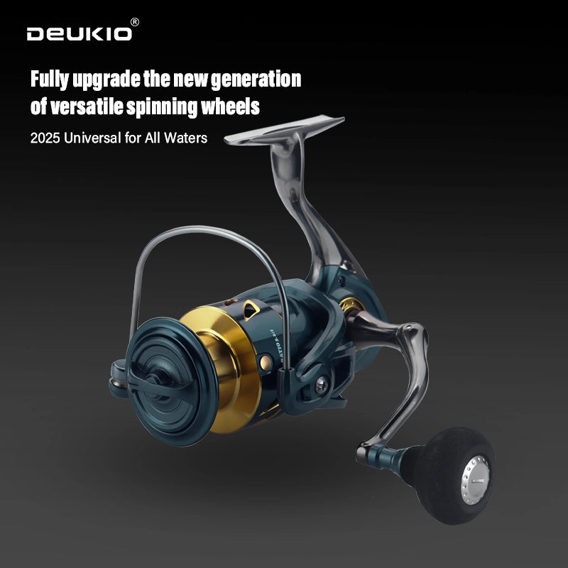DEUKIO SA Waterproof Spinning Reel featuring a CNC Metal Handle