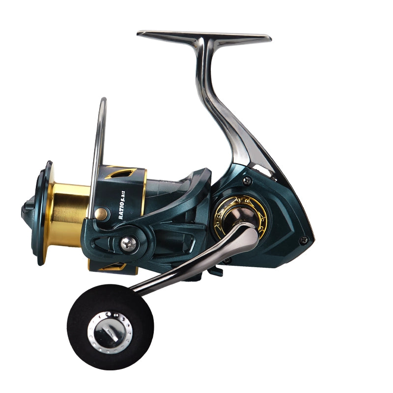 DEUKIO SA Waterproof Spinning Reel featuring a CNC Metal Handle