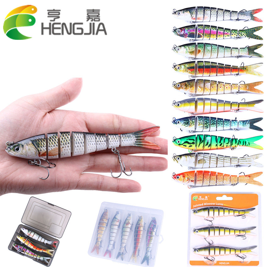 Leurre de pêche multi-sections HENG JIA - PACK DE 3 PIÈCES 13,7 CM 