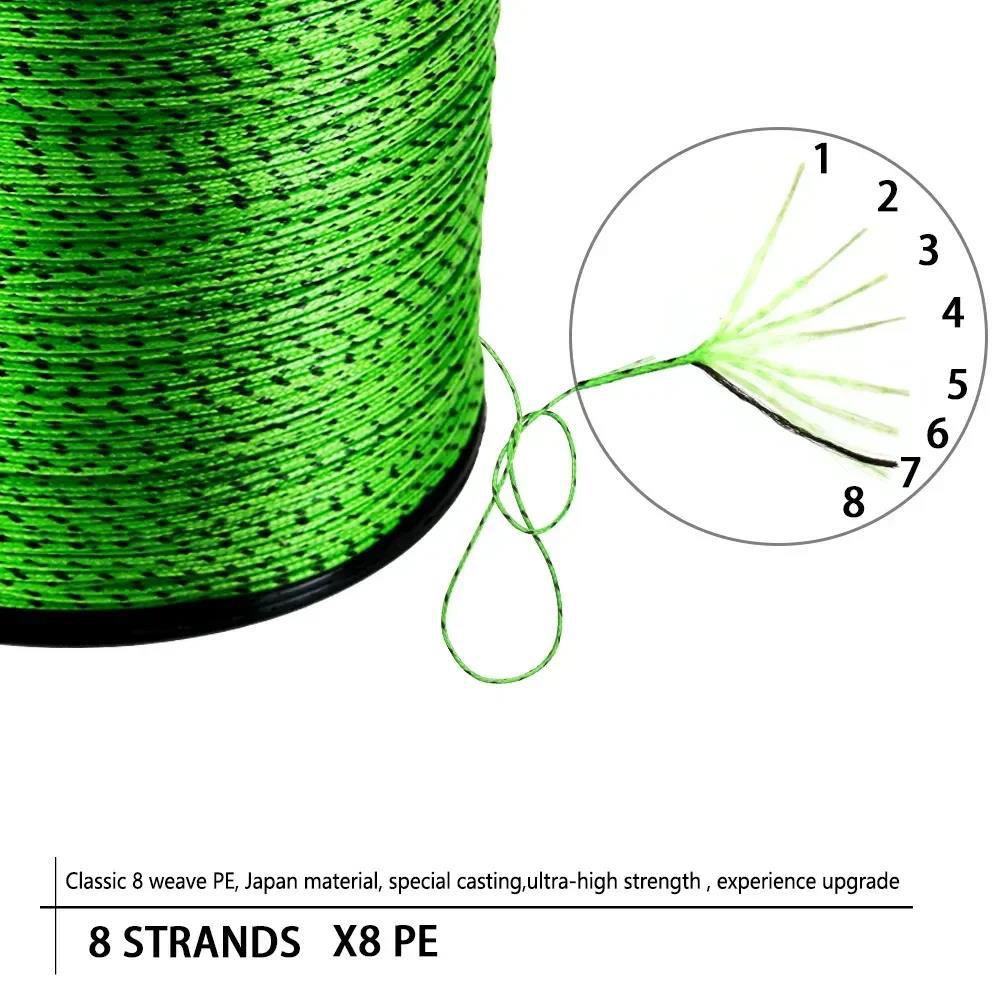 JOSBY Japan 8-Strand Braided SPECKLED Fishing Line 300M/500M