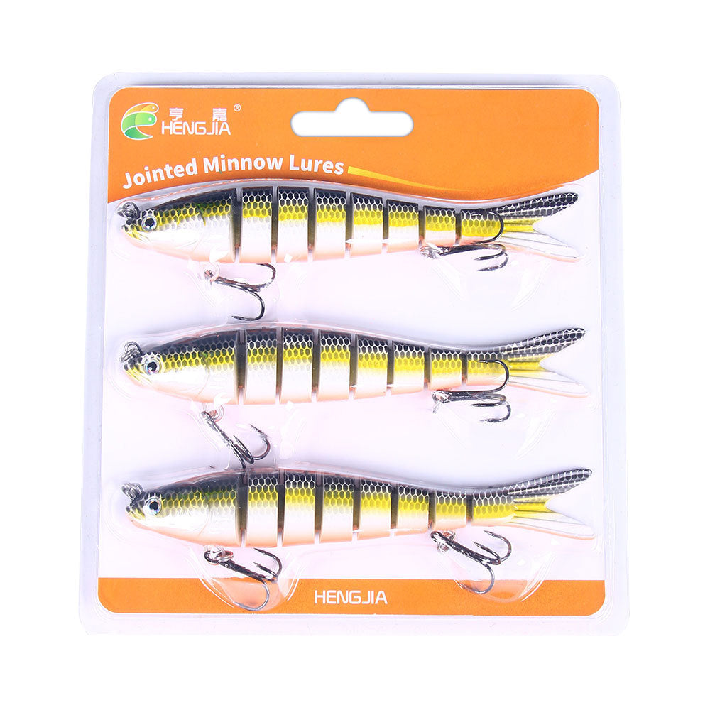 Leurre de pêche multi-sections HENG JIA - PACK DE 3 PIÈCES 13,7 CM 